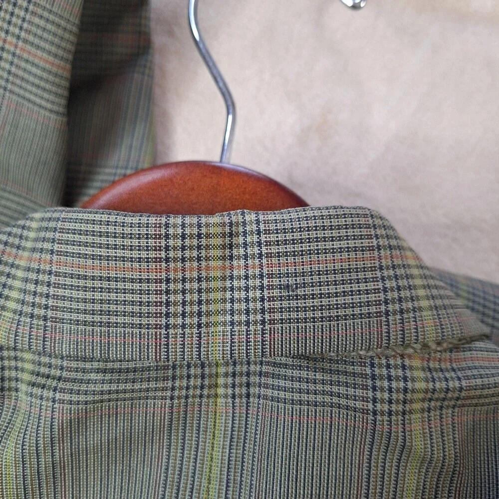 Valentino Uomo Blazer Mens 52R Green Plaid Virgin Wool Sport Coat Made Italy